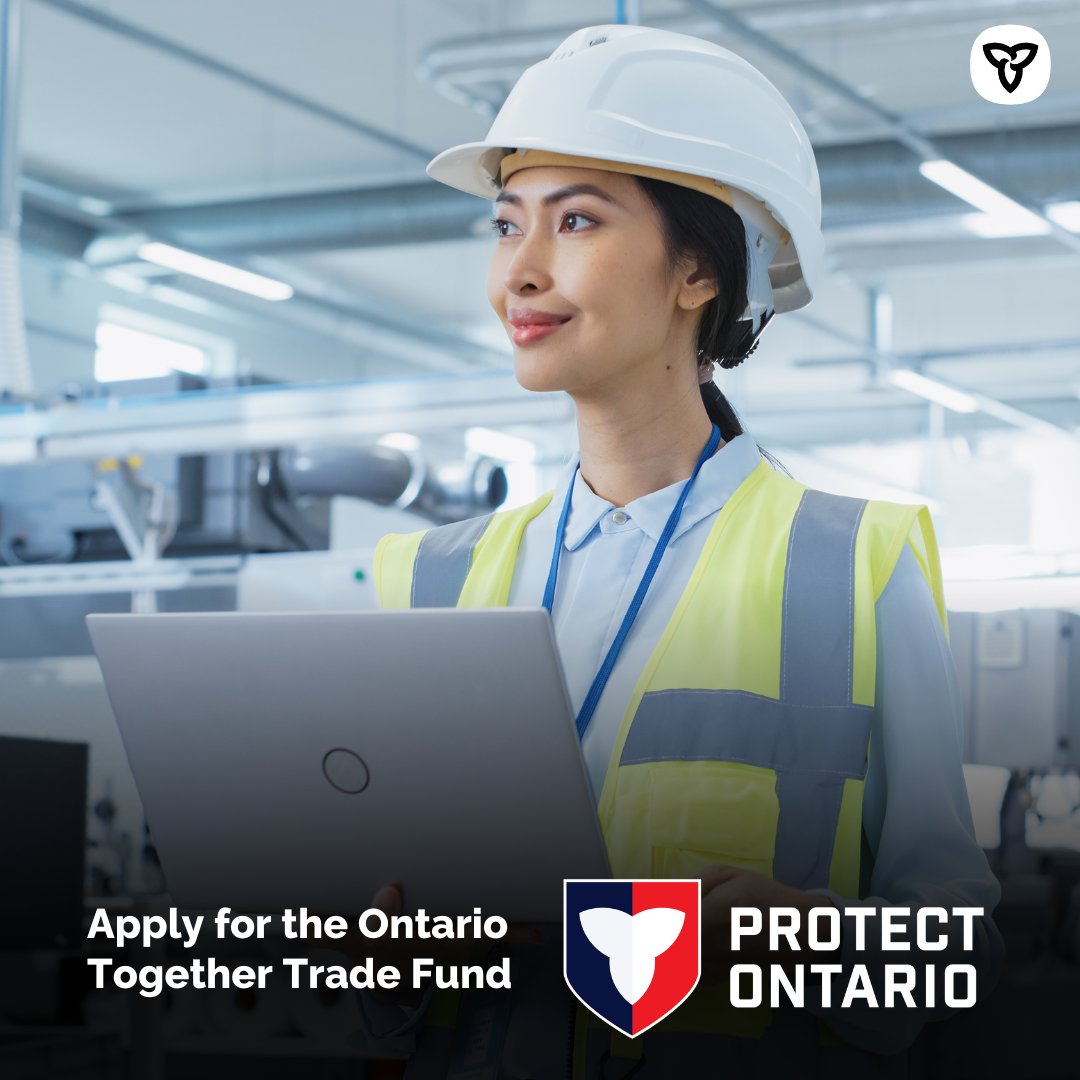 Navigating economic uncertainty?

The Ontario Together Trade Fund provides financial support to businesses looking to increase production capacity, strengthen local supply chains and reach new markets.

Boost your competitiveness today.

Apply now: ontario.ca/page/ontario-t…