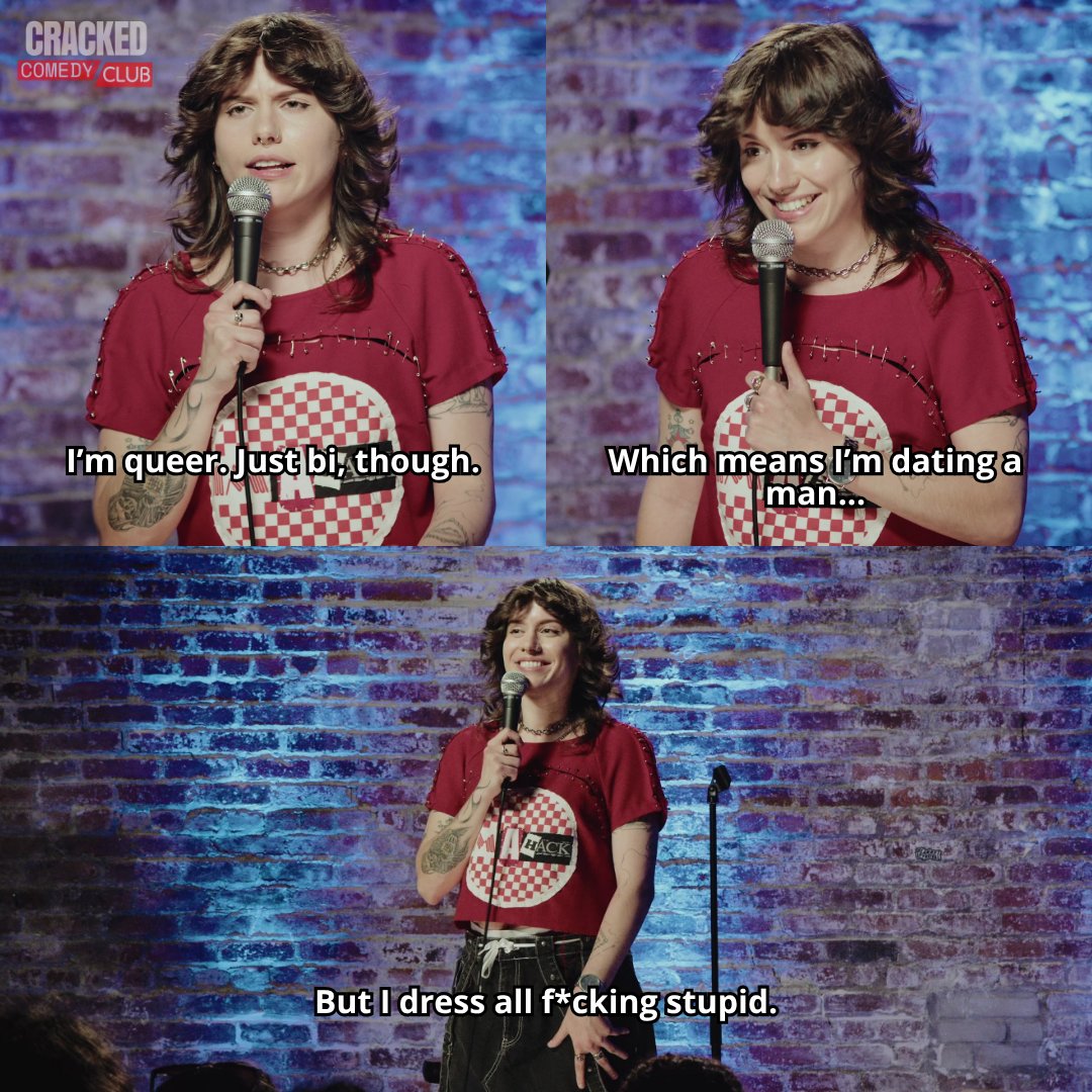 So that's what bisexuality is! Watch Julia's full set HERE! youtu.be/RxuJf93zJNE