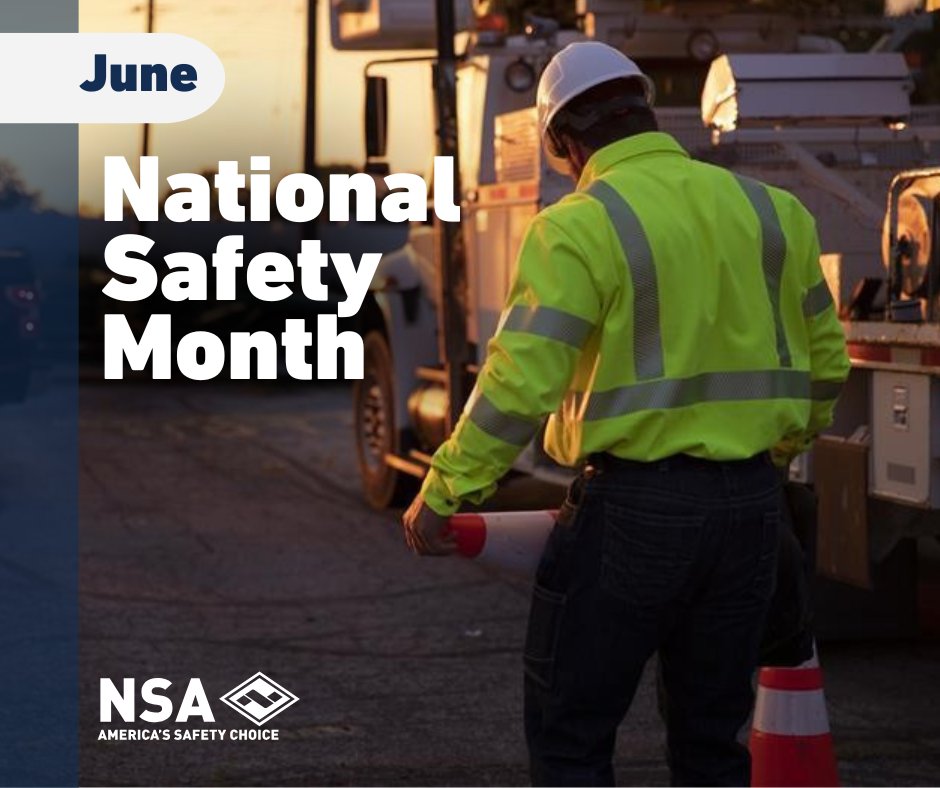 thinkNSA's tweet image. June is National Safety Month. At NSA, safety isn’t just a value—it’s our daily commitment to protect every worker. Thank you to those who make safety a priority, this month and every month.

#NationalSafetyMonth #AmericasSafetyChoice #NSA