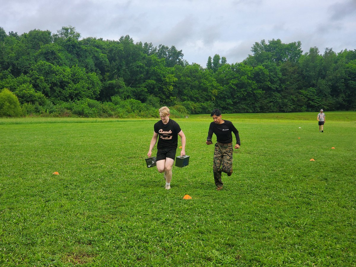 Thank you to Sgt Pierce and Sgt Lopez from the United States Marine Corps for coming out and working with our guys! They pushed them to their limits and we got better!