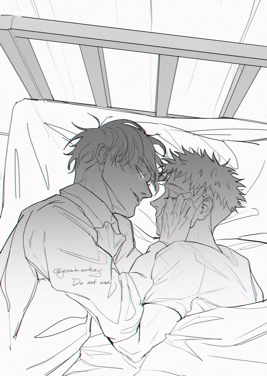 sensei snuck into yuuji’s room to watch him sleep