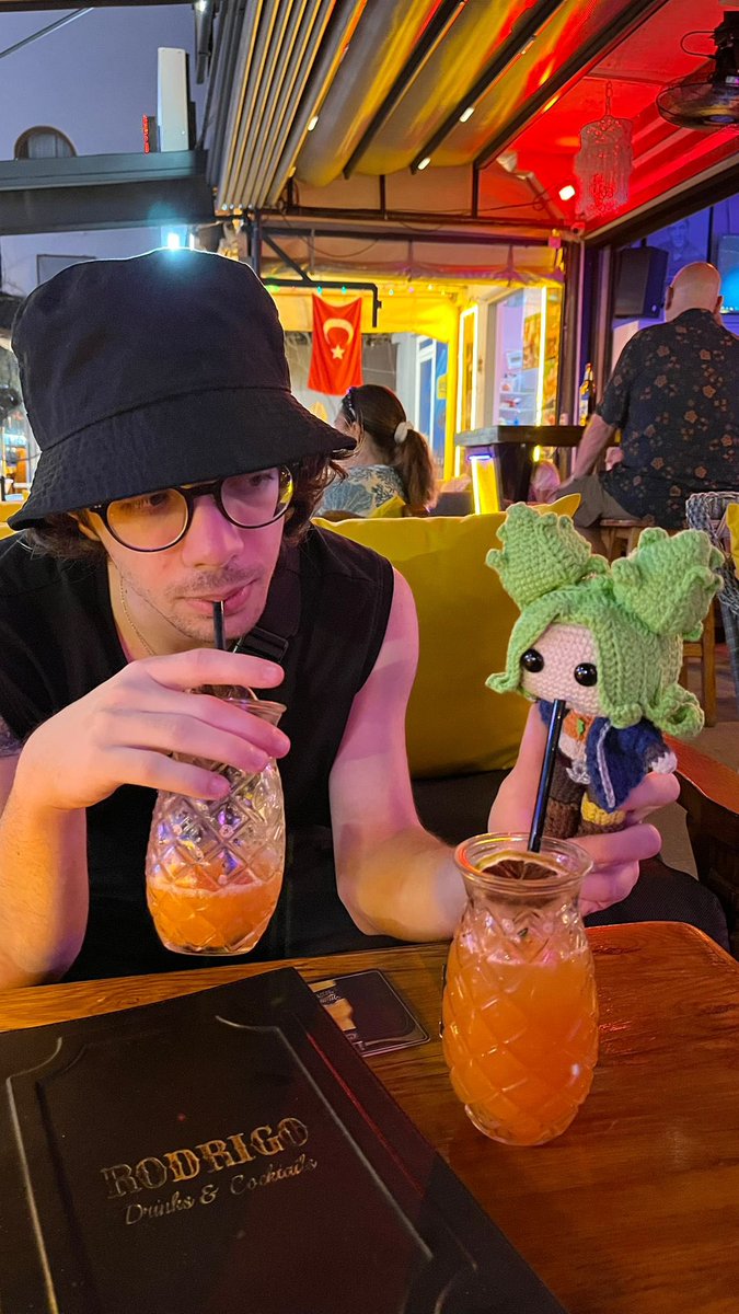 drinking kid’s cocktail with zeri