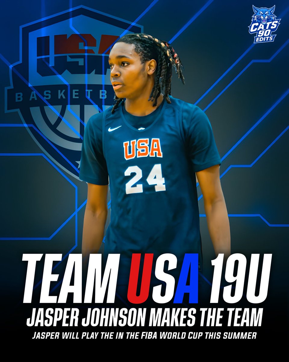 CATS BY 90 Edits (@catsby90edits) on Twitter photo Congrats to <a href="/BruhJasperJ/">Jasper Johnson</a> on making the <a href="/usabasketball/">USA Basketball</a> U19 National Team!
He’ll rep the USA at the 2025 <a href="/FIBA/">FIBA Basketball</a> U19 Men’s World Cup in Lausanne, Switzerland — June 28 to July 6. 🇺🇸🏀 Congrats to <a href="/BruhJasperJ/">Jasper Johnson</a> on making the <a href="/usabasketball/">USA Basketball</a> U19 National Team!
He’ll rep the USA at the 2025 <a href="/FIBA/">FIBA Basketball</a> U19 Men’s World Cup in Lausanne, Switzerland — June 28 to July 6. 🇺🇸🏀