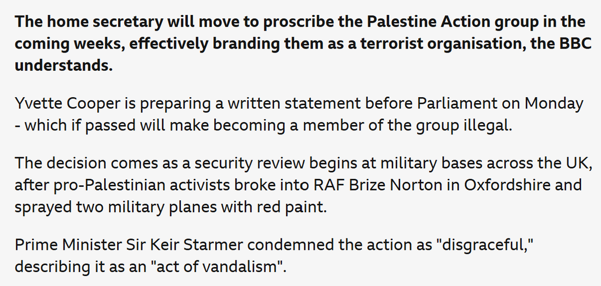 GlumBird's tweet photo. This is a major escalation in the repression of solidarity with Palestine. https://t.co/k1zqCqnUly