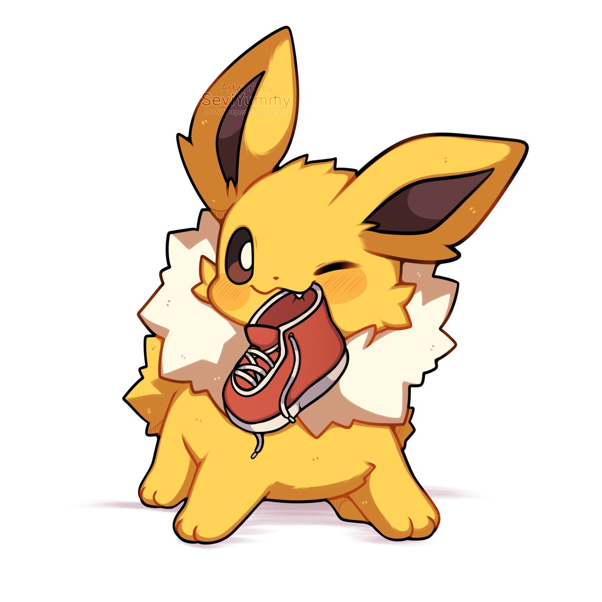 If Eeveelutions were like real pets: 

Jolteon stealing your shoe