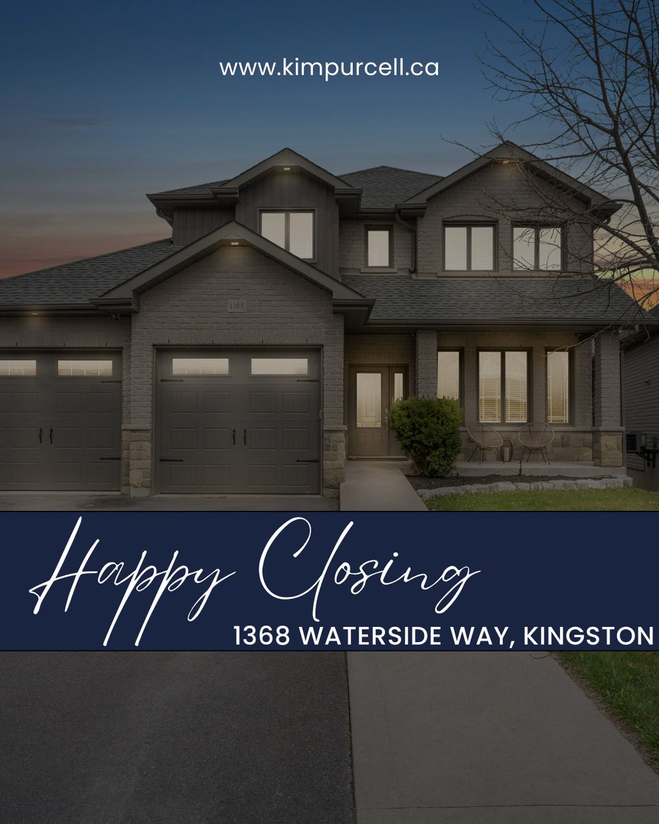 Wishing my client, Nancy, a very happy closing day on 1368 Waterside Way. Your home was beautiful and a pleasure to sell!

Kim Purcell - Kingston Real Estate Agent
Sutton Group Masters Realty Inc., Brokerage

#kingston #kingstonrealestate #suttongroup #ygkrealtor #accessiblehome