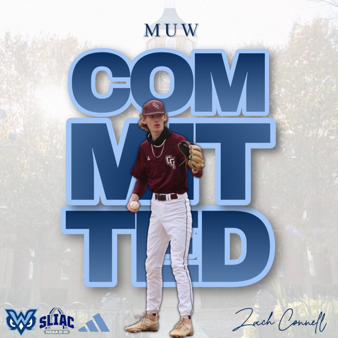 Zach Connell (@zachconne11) on Twitter photo AGTG✝️I am excited and blessed to announce that I will be furthering my athletic and academic career at MUW‼️Thank you to all the coaches and family who supported me along the way.
Go Owls!!! <a href="/ABiggs22/">Austin Biggs</a> <a href="/Cars0nTurner12/">Carson Turner</a> <a href="/W_OwlsBaseball/">Owls Baseball</a> AGTG✝️I am excited and blessed to announce that I will be furthering my athletic and academic career at MUW‼️Thank you to all the coaches and family who supported me along the way.
Go Owls!!! <a href="/ABiggs22/">Austin Biggs</a> <a href="/Cars0nTurner12/">Carson Turner</a> <a href="/W_OwlsBaseball/">Owls Baseball</a>