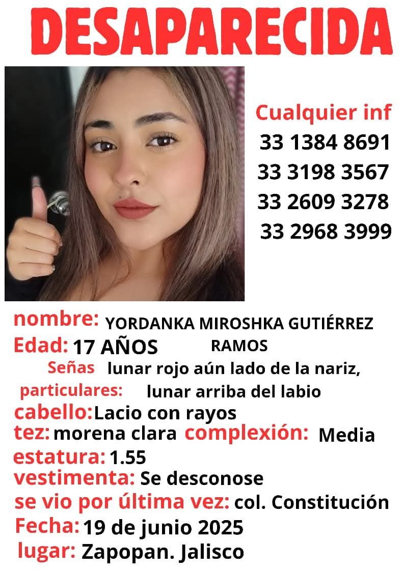 #Urgente #Desaparecida #Zapopan 🚨🚨