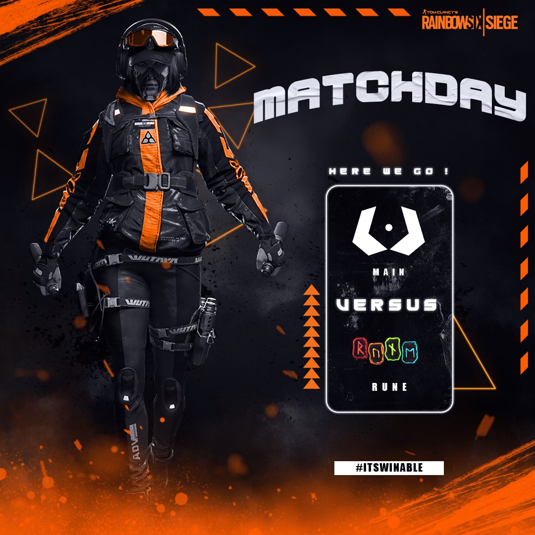 WINABLE (@winablegg) on Twitter photo #MATCHDAY #RainbowSix Main Team
🌎<a href="/DACH_League/">DACH League</a> Season 2 League 1
🆚RUNE
⏰20:00 CEST
📺N/A
Powered by:
<a href="/myckras/">CKRAS.com</a>
morada.de
<a href="/WOEbootcamp/">WORLD OF ESPORT</a>
#itsWinable #MATCHDAY #RainbowSix Main Team
🌎<a href="/DACH_League/">DACH League</a> Season 2 League 1
🆚RUNE
⏰20:00 CEST
📺N/A
Powered by:
<a href="/myckras/">CKRAS.com</a>
morada.de
<a href="/WOEbootcamp/">WORLD OF ESPORT</a>
#itsWinable