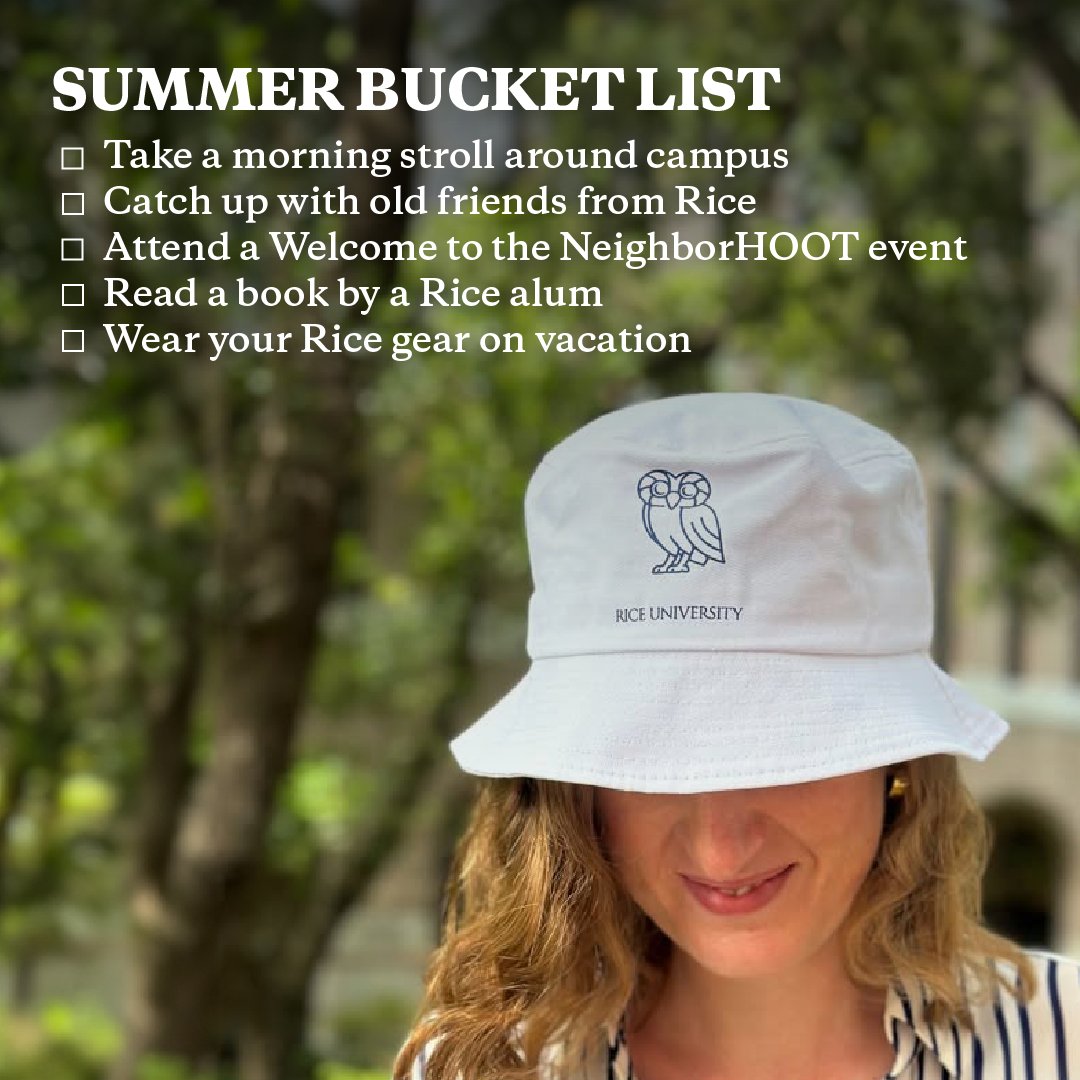 ricealumni's tweet image. Happy first day of summer! What are your plans?