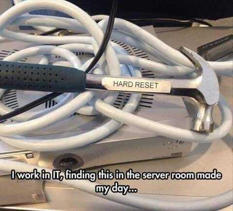 When Ctrl+Alt+Del fails, there’s always… this. 🫠 Thankfully, automating the hardest parts of IT with NinjaOne doesn’t require this kind of reset. 🔨
#HardReset #ITHumor