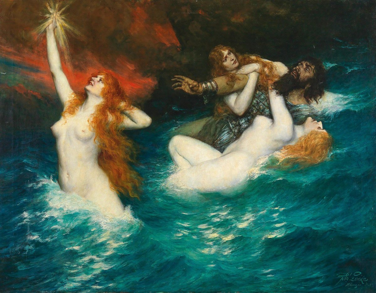 The Rhinemaidens by Ferdinand Leeke (1913)