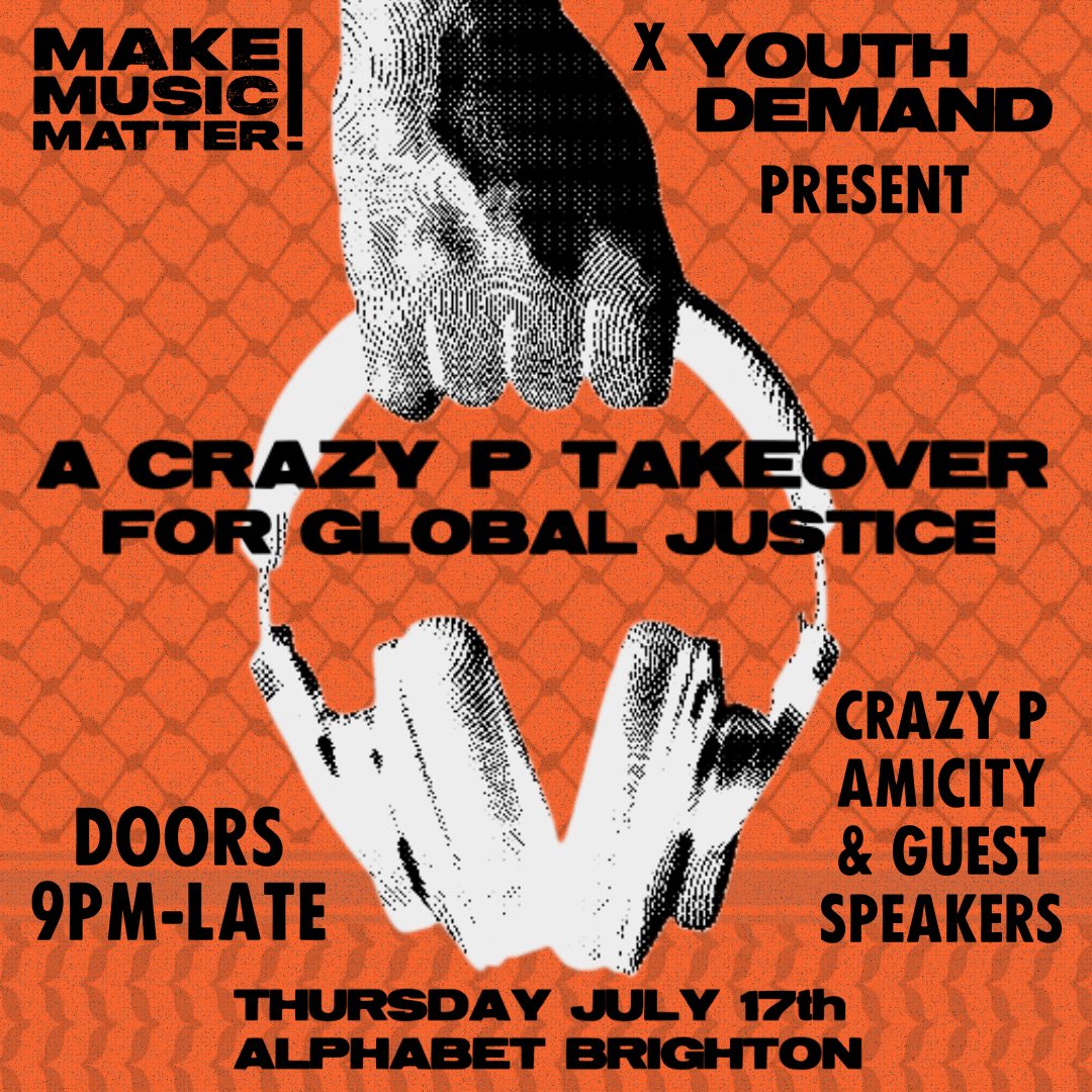 A Crazy P takeover for global justice
Save the date 
17/7/25 🎙️👀