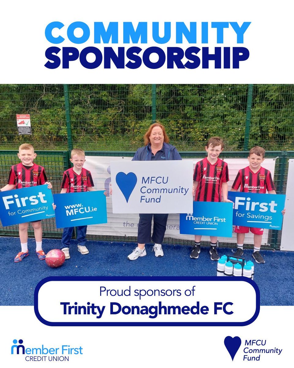 Member First CU (@mfirstcu) on Twitter photo Exciting News! ✨ We have renewed our Community Sponsorship with Trinity Donaghmede FC!
We’re passionate about our community, and proud to sponsor another one of our local clubs! Best of luck to Trinity Donaghmede for the season ahead! 💙
#MFCUCommunityFund | <a href="/TrinityDonFC/">TrinityDonaghmede FC</a> Exciting News! ✨ We have renewed our Community Sponsorship with Trinity Donaghmede FC!
We’re passionate about our community, and proud to sponsor another one of our local clubs! Best of luck to Trinity Donaghmede for the season ahead! 💙
#MFCUCommunityFund | <a href="/TrinityDonFC/">TrinityDonaghmede FC</a>
