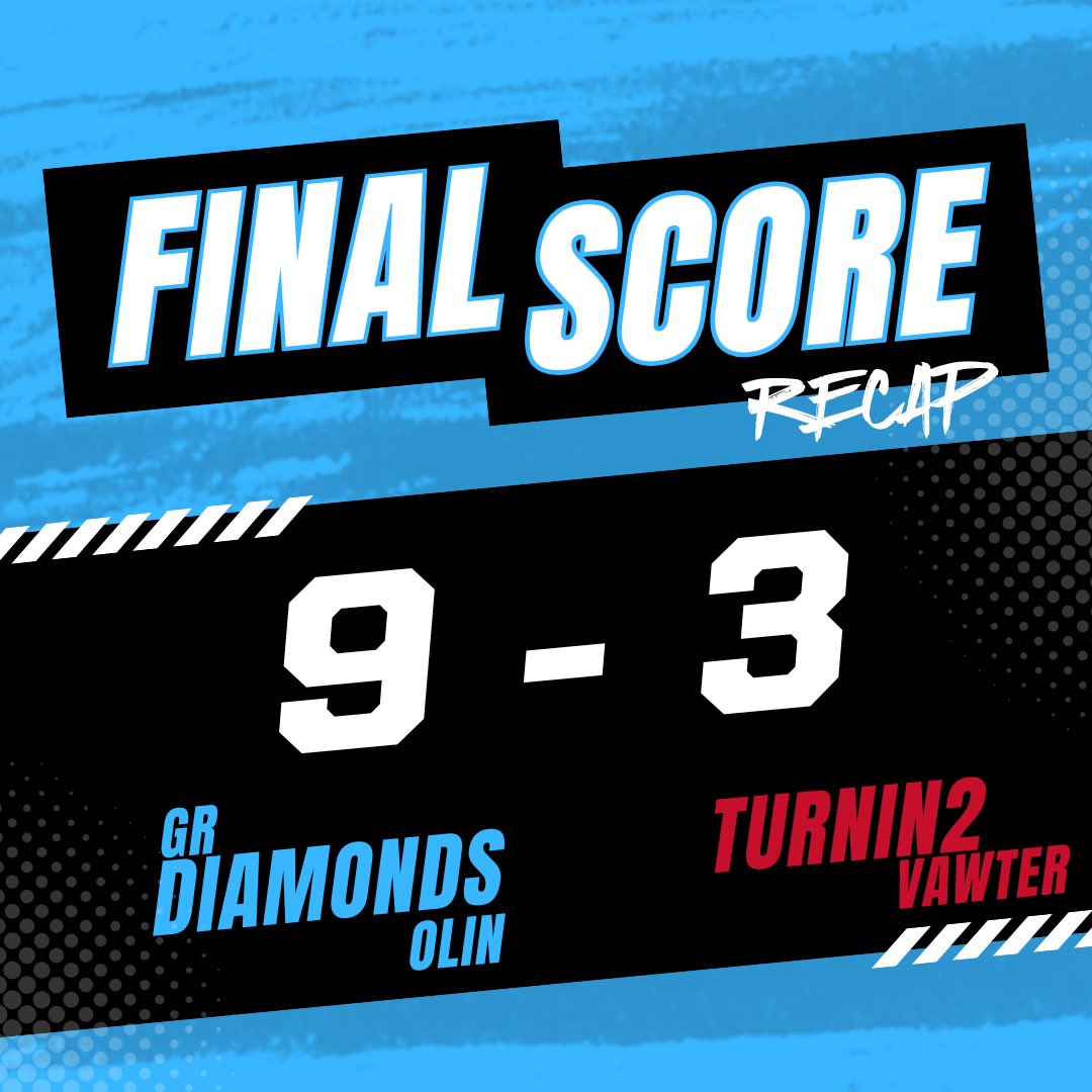 GRDiamondsOlin's tweet photo. Game 1 ended in a win! Kaelyn Berens earned the win in the circle. @AJackson2026 got home run #1 for the season in game 1 of the summer season. Next game at 4:45pm at ITC Sports Complex https://t.co/cPjQN57Dm0
