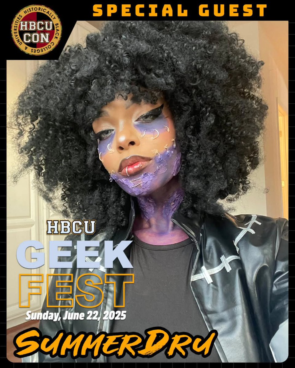 HBCUCon's tweet photo. HBCUcon countdown!?! 3 days until GeekFest. We have special guest appearances from cosplayers @summerdru , Ebunni Purrl, @Roquois , @BlackLotusLabs and many more. https://t.co/1MPsVlZNWN