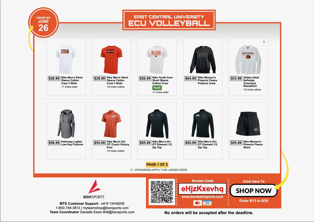 ECUTigersVB's tweet image. Hey Tiger fans! With season right around the corner, the Team Store is open! Click the link to shop and support ECU Volleyball!
#GoTigers #TigerNation
bsnteamsports.com/shop/eHjzKxevhq