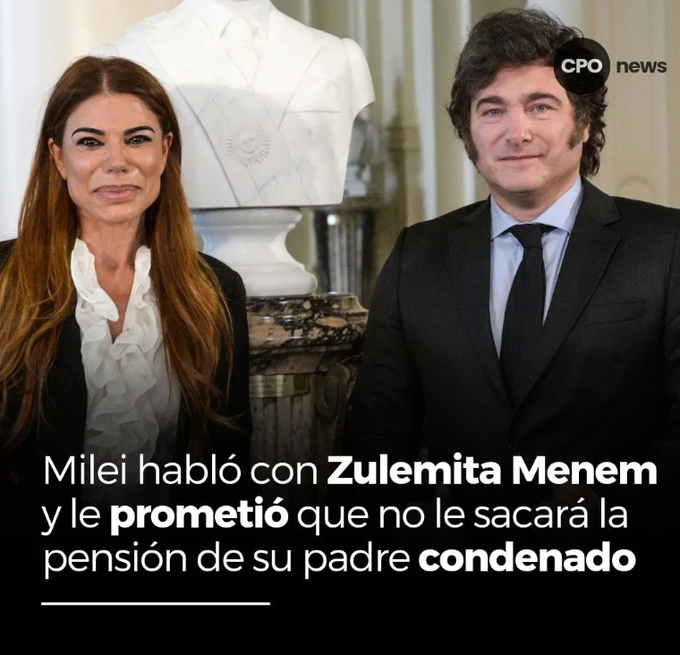 Jackes_is_back's tweet image. 🚨AH PERO LA CASTA

Esta soreta quiere ser más millonaria todavía con la herencia de DE LOS QUE NOS ROBÓ MENEM.

Los libertarios no pueden hablar de los Kirchner teniendo ese clan de delincuentes en el gobierno.

🔥🔥🔥🔥🔥🔥🔥🔥🔥🔥🔥🔥🔥🔥