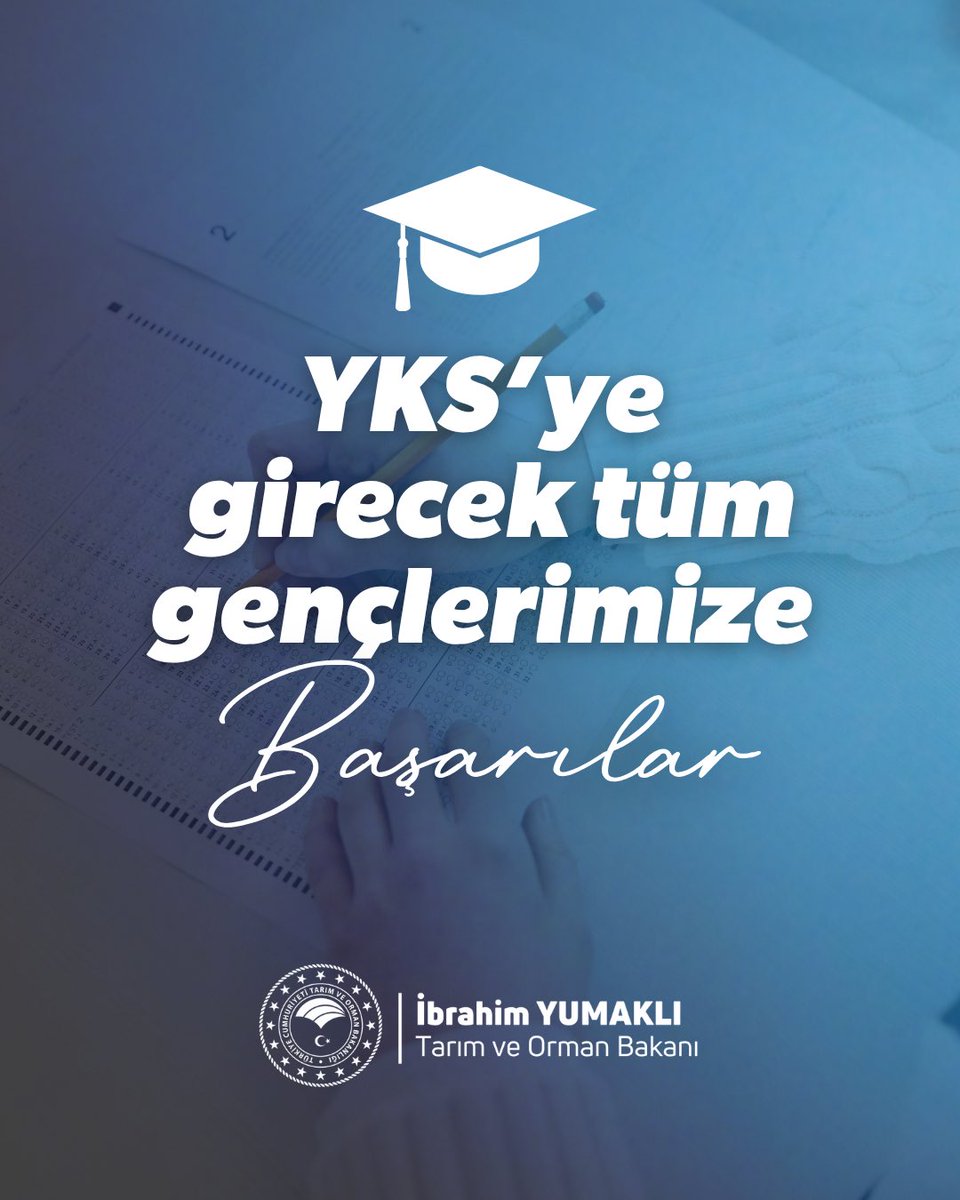 📚 Geleceğimizin mimarı gençlerimize YKS’de üstün başarılar diliyorum.

İnançla, sabırla, umutla çıktığınız bu yolda başarılar sizinle olsun.