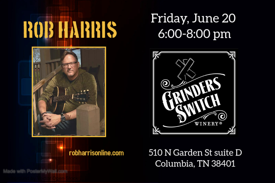 robharrismusic's tweet photo. Live music TONIGHT (6/20) at Grinder's Switch Winery in Columbia, TN. 6:00-8:00 pm. https://t.co/9mzV46JqPo