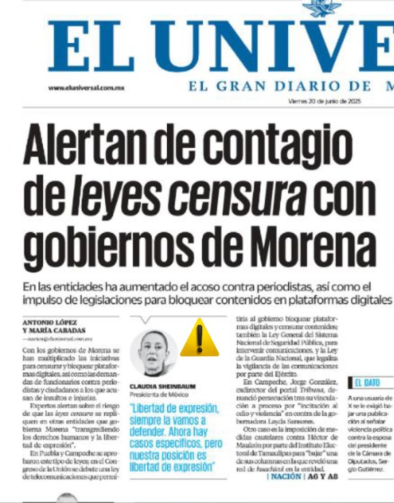 elcinico66's tweet image. #DisfrutenLoVotado
#LeyCensura
Pronto tendremos que cerrar nuestras cuentas o nos meterán a la cárcel por criticar a la dictadura ‼️