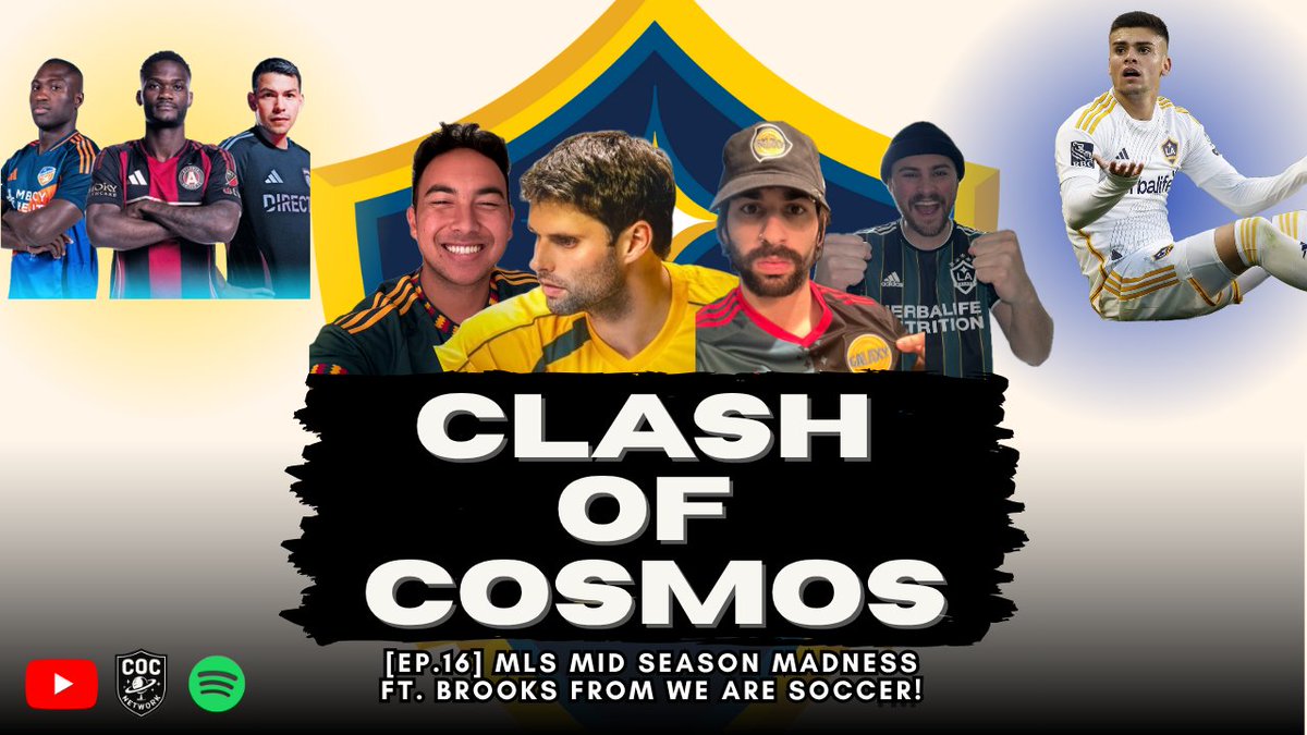 OUT NOW: Clash of Cosmos [EP.16] MLS Midseason Madness

Special guest <a href="/BrooksLaimbeer/">Brooks Laimbeer Jr.</a>  from <a href="/wearesoccershow/">We Are Soccer ⚽️</a> joins to talk Galaxy, league-wide surprises, CWC progress &amp; second half outlook 👀⚽

🎧 Watch now: youtu.be/UY4uCtCvvoQ

#MLS #LAGalaxy #MLS2025 #ClubWorldCup