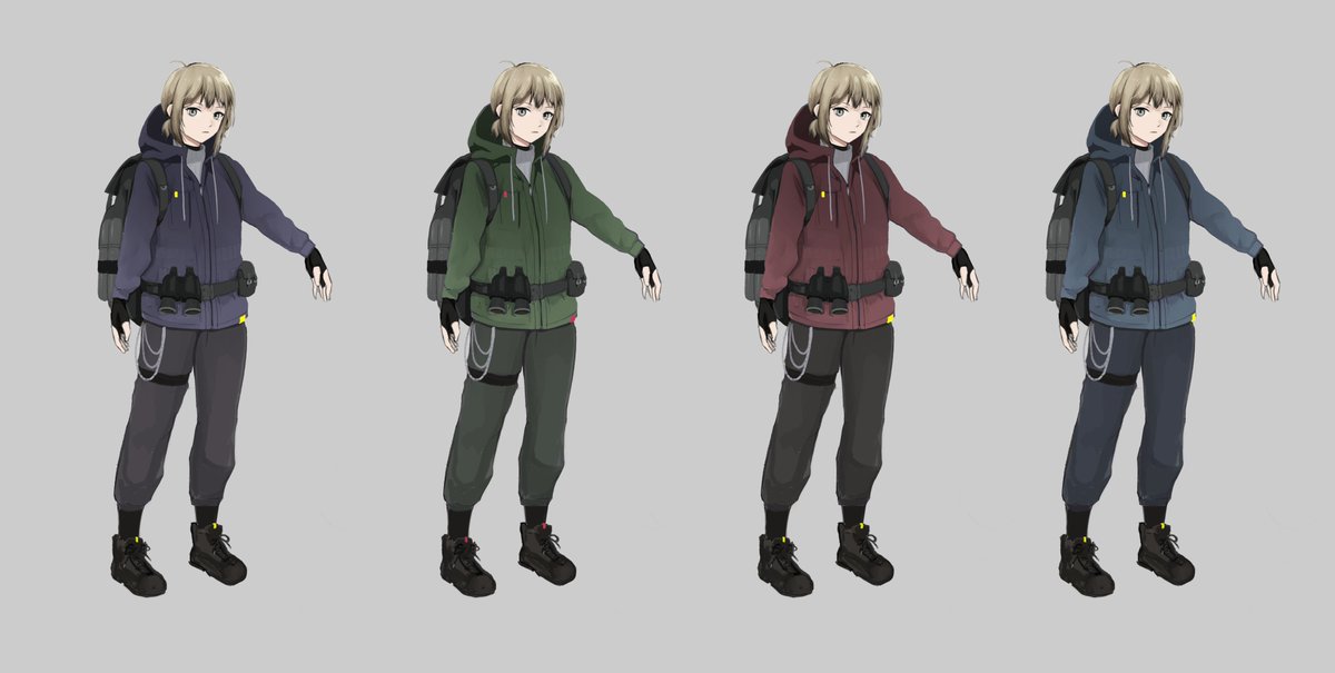 dannCMont's tweet image. Character design exercise - colors