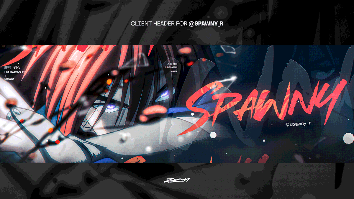 Client Work :: <a href="/spawny_r/">rA SpawNy 🇲🇦</a> 
— 
Kenshin Himura Header.  
behance.net/zoomvisuals