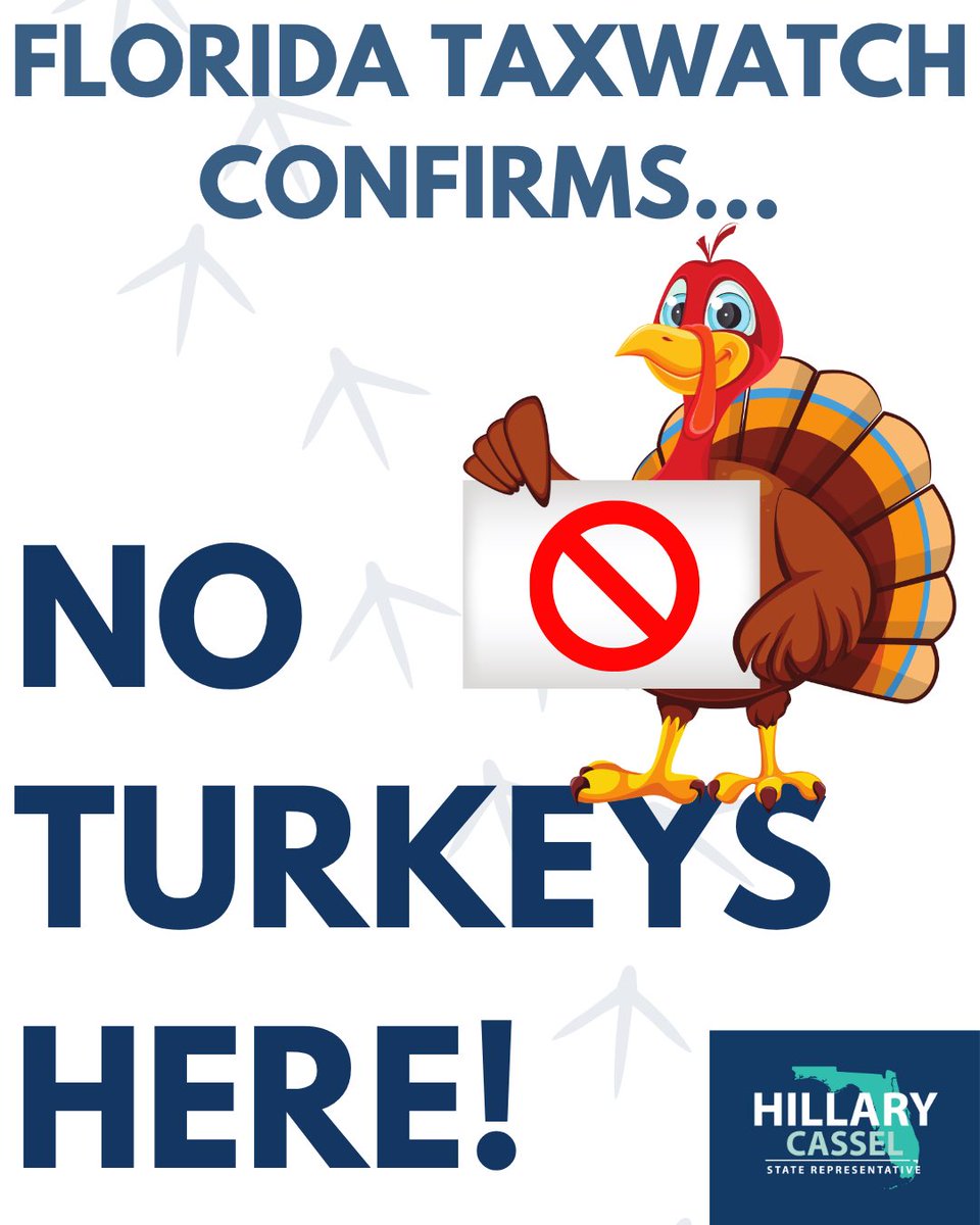 RepCassel's tweet image. I secured $57M for District 101 and Floridians - not a single dollar was flagged as a “budget turkey” by Florida TaxWatch.
Every project I fought for was vetted, justified, and impactful.
Your tax dollars are going to work - not to waste. #NoTurkeysHere #FLHouse #District101