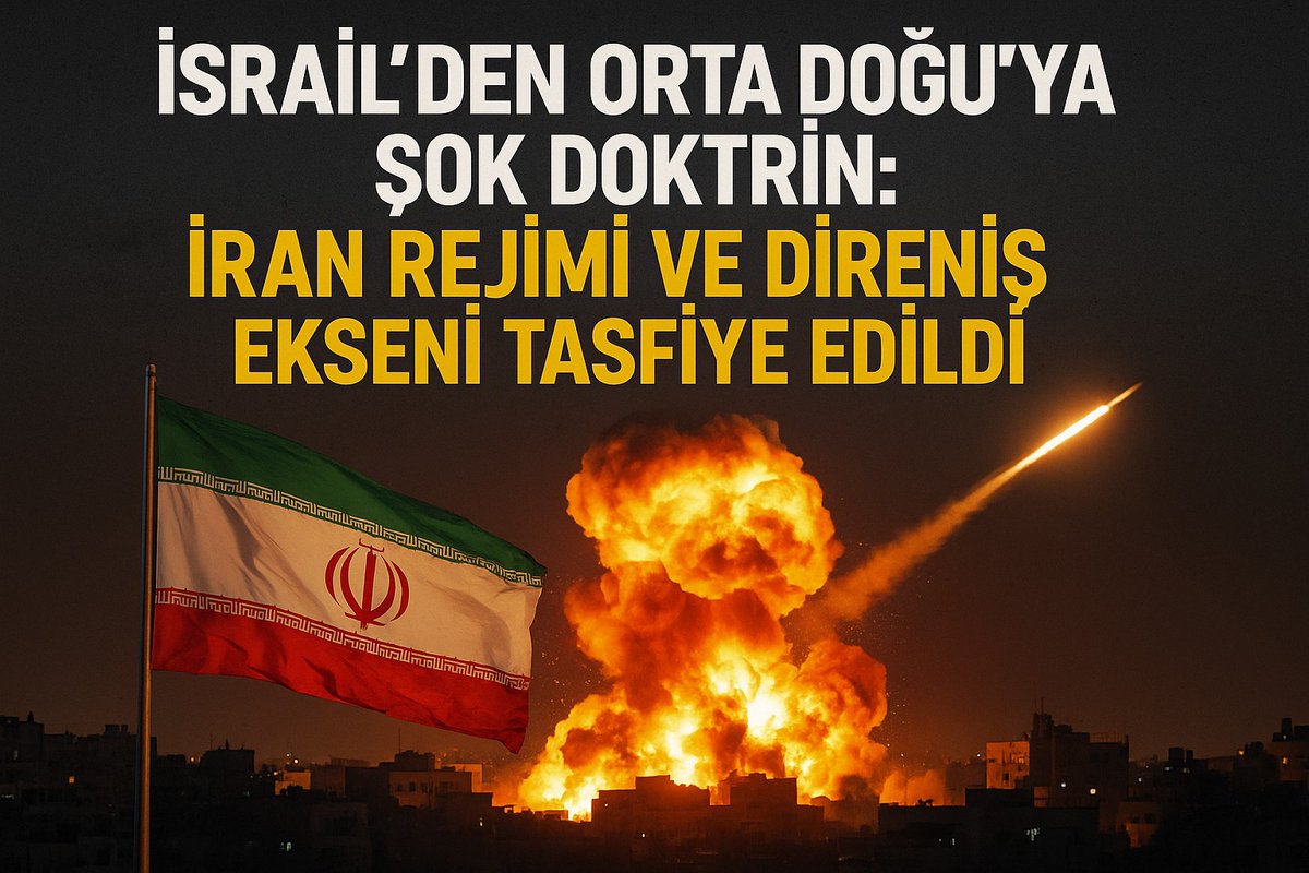 İsrail’den Orta Doğu’ya Şok Doktrin: İran Rejimi ve Direniş Ekseni Tasfiye Edildi
İsrail, İran’a yıkıcı darbeyi indirdi!
📌 İran destekli Direniş Ekseni çökertildi
📌 İran rejimi içten çöktü, lider kadrosu suikastlerle yok edildi
📌 Hizbullah ve milis güçler etkisiz hale