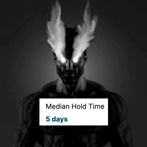 Any idiot can turn a profit in 20 seconds. But it takes balls to hold for days. That’s why we added Median Hold Time to wallet profiles. So you can see who’s got the biggest cojones.