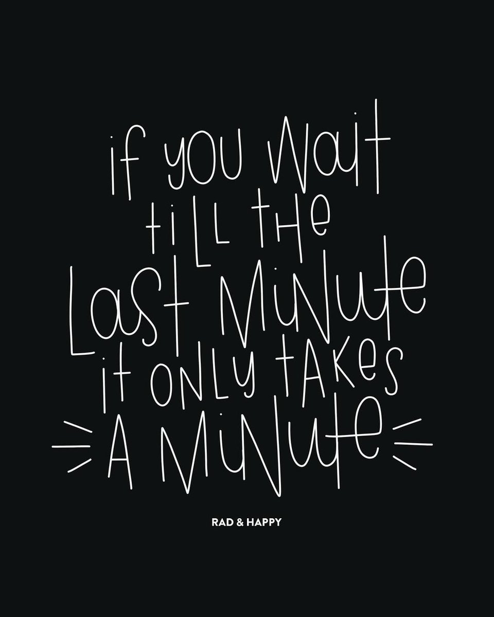 Used to feel guilty about my tendency to procrastinate and then I heard these words from <a href="/freshlypicked/">Freshly Picked</a> and loved it so much. 😂 Basically it turned my flaw into a superpower and I’m here for it. Apparently I love me some last minute pressure. 👍