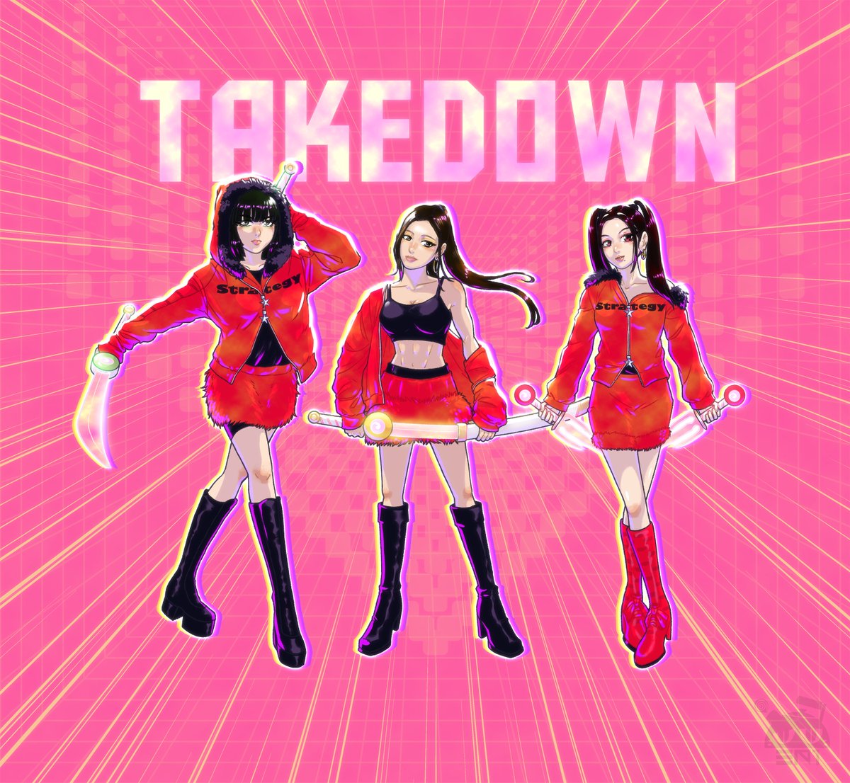 rt_3nd1s's tweet image. KPop Demon Hunters 
TWICE Jeongyeon, Jihyo &amp;amp; Chaeyoung
#TAKEDOWN #KPOPDEMONHUNTERS #Netflix
