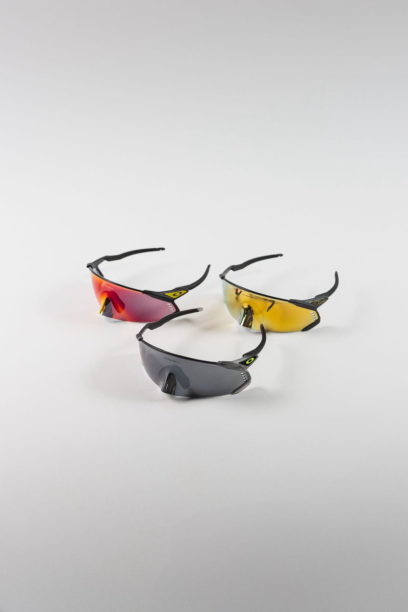 Oakley Velo Kato™ Tour de France edition lands in matte black with Prizm Road clarity, hinge-free aerodynamics, and limited TDF lens etch. Final slide shows the full Velo Kato lineup—same race-ready tech, three fresh colors. Available Now 😎