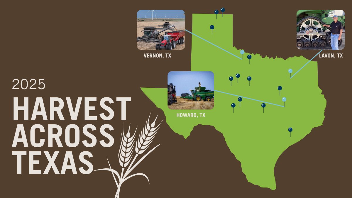 Wheat harvest is back in motion across much of Texas as fields dry out. Combines are running in the Blacklands, Rolling Plains and Panhandle regions.

Follow the link below to share your favorite harvest photos!

buff.ly/77i7H7a