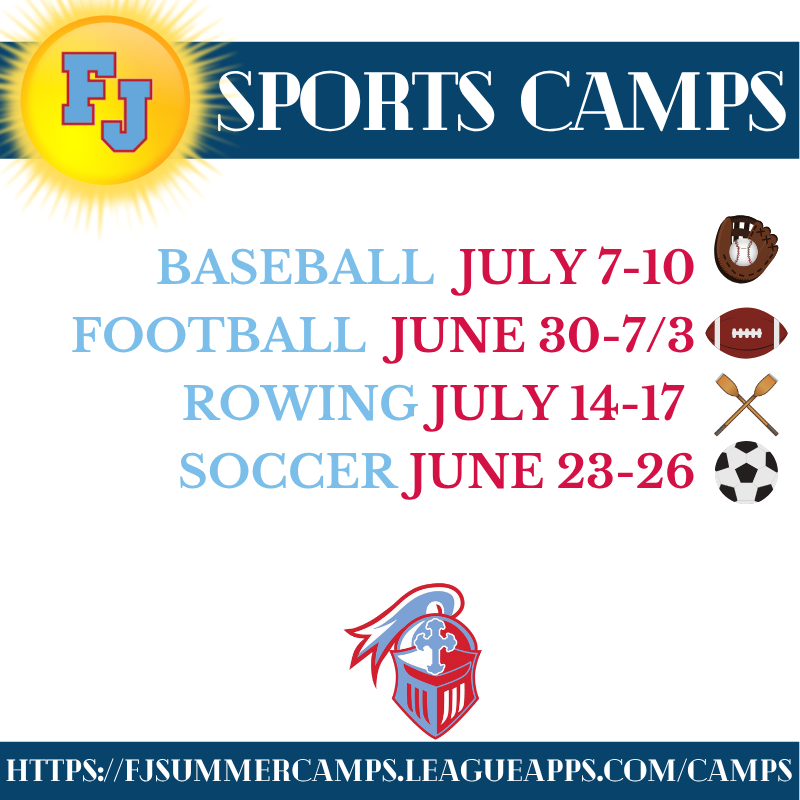 Spots are still available for our Summer Sports Camps!  Visit fjsummercamps.leagueapps.com/camps to register and for more info. 📷📷📷📷📷📷📷 #SummerOnSolly