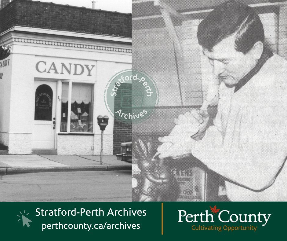 Perth County (@perthcounty) on Twitter photo Stratford-Perth Archives was sad to hear the news of Rheo Thompson’s recent passing. Thompson was a local candy expert, and beloved member of the community. <a href="/RheoThompson/">Rhéo Thompson Candies</a> Candy began in 1969 and continues as a Stratford staple today. perthcounty.ca/en/stratfordpe… Stratford-Perth Archives was sad to hear the news of Rheo Thompson’s recent passing. Thompson was a local candy expert, and beloved member of the community. <a href="/RheoThompson/">Rhéo Thompson Candies</a> Candy began in 1969 and continues as a Stratford staple today. perthcounty.ca/en/stratfordpe…