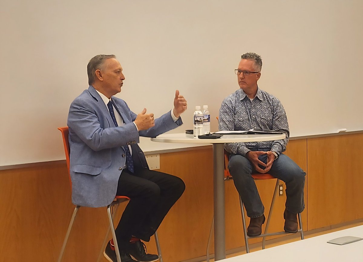 Rep Andy Biggs (@repandybiggsaz) on Twitter photo I appreciated the chance to sit down with members of the <a href="/AJ_Chamber/">AJ Chamber</a> and moderator Warde Nichols for a productive discussion on border security, water resources, housing, and Arizona's workforce pipeline.
Thank you to <a href="/CACadmissions/">Central Arizona College</a> for hosting! I appreciated the chance to sit down with members of the <a href="/AJ_Chamber/">AJ Chamber</a> and moderator Warde Nichols for a productive discussion on border security, water resources, housing, and Arizona's workforce pipeline.
Thank you to <a href="/CACadmissions/">Central Arizona College</a> for hosting!