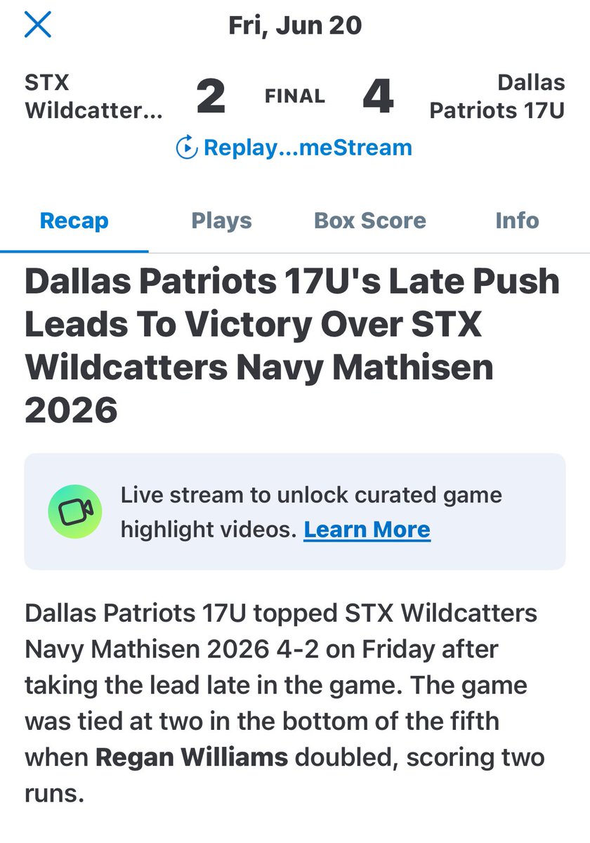 Regan_W11's tweet image. 2-2 with a single and a 2RBI double to take the lead! @aldreyrincones @CoachCKirby2 @DallasPatriots