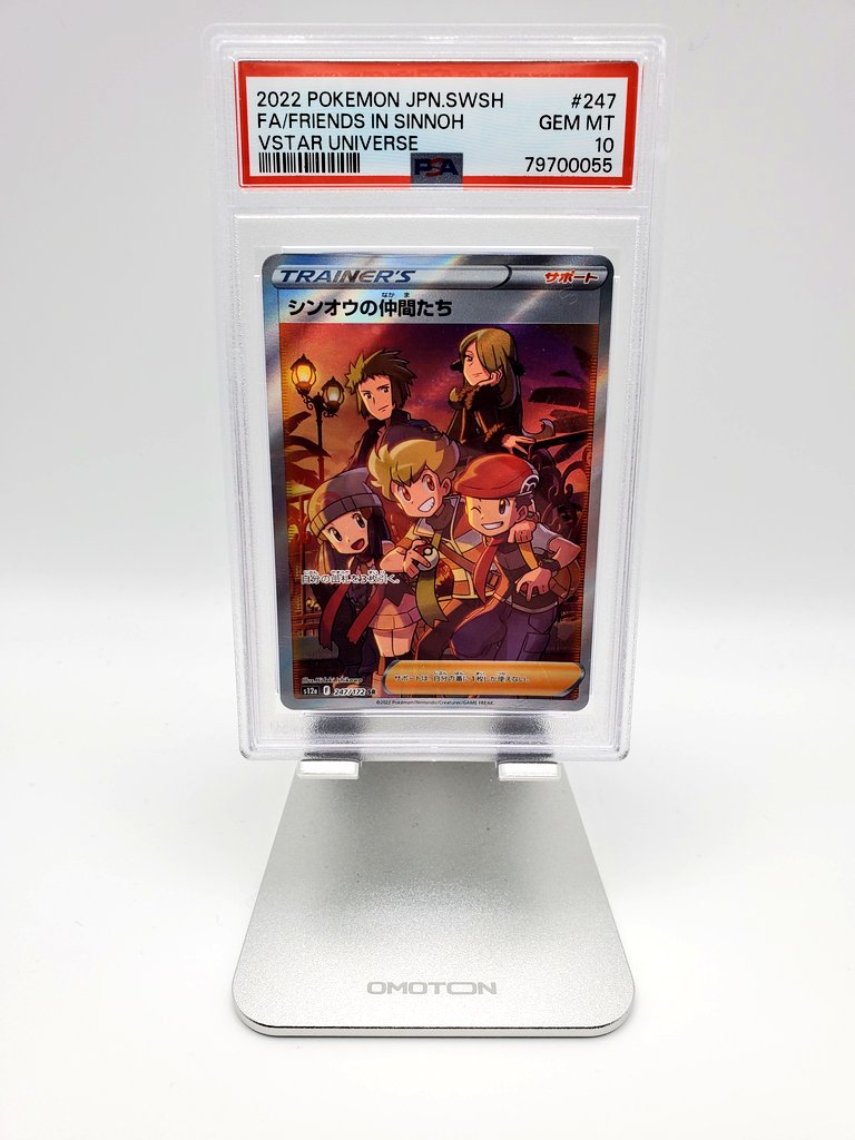 🚨PSA 10 Slab Giveaway Time!🚨

Thank you for every interaction you guys have made with me through messages or posts. I'll be giving away this PSA 10 Friends in Sinnoh slab from Vstar Universe!

For your chance to win make sure you ⬇️

Like ✅
Retweet ✅
Follow <a href="/TCGDannyP/">Danny</a> ✅️
