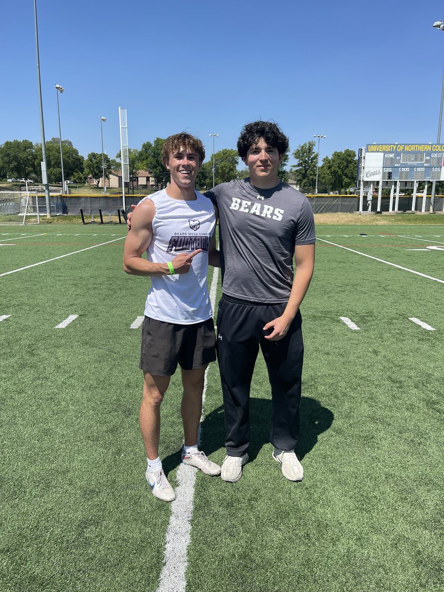 bissell_tyler1's tweet image. Had a great time today at the @UNC_BearsFB Specialist Camp! I won both the field goal and kickoff competitions, averaged 71 yards per kickoff, and was super consistent on field goals all day. Looking forward to getting back down to Greeley! Big thanks to @CoachPazak and…