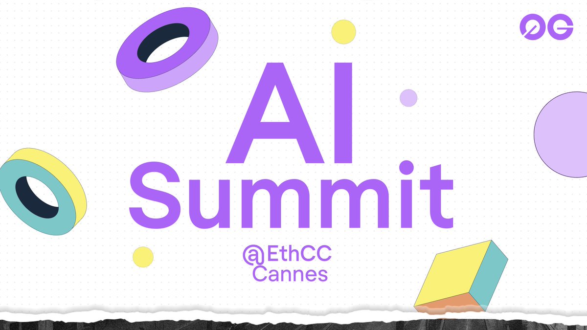 Join the builders, thinkers, &amp; rebels shaping the future of onchain intelligence at EthCC Cannes with 0G 👀🙌 

Tuesday, July 1 | 3 PM GMT +2

RSVP: https://t.co/GRtgcP4TSA https://t.co/K85SxjlgLD