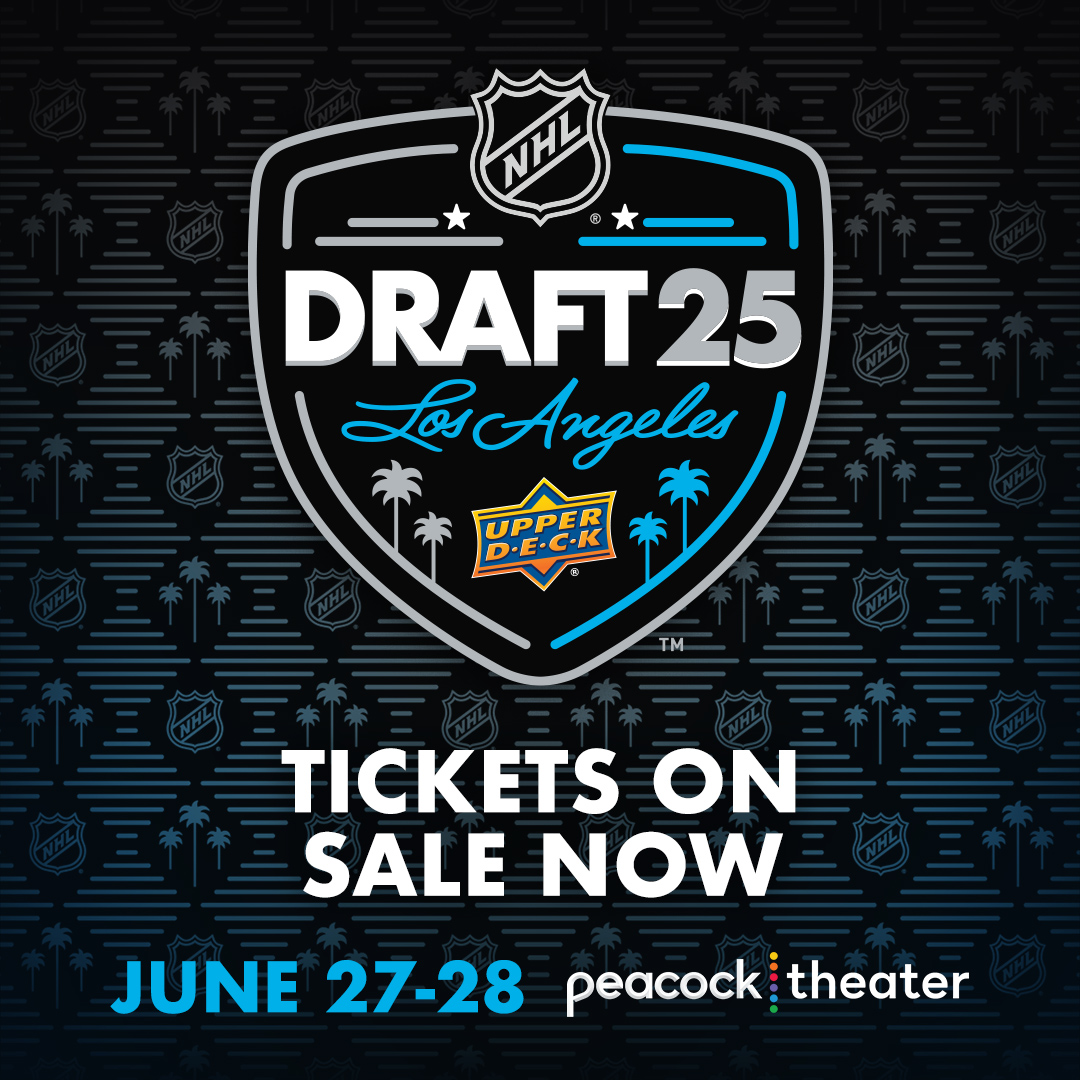 LALIVE's tweet image. Get ready for the 2025 NHL Draft, live at the Peacock Theater on June 27-28! 🏒
🎟️ Limited tickets remain! Get them before it's too late!
👉 pckthr.la/NHLDraft25Tw