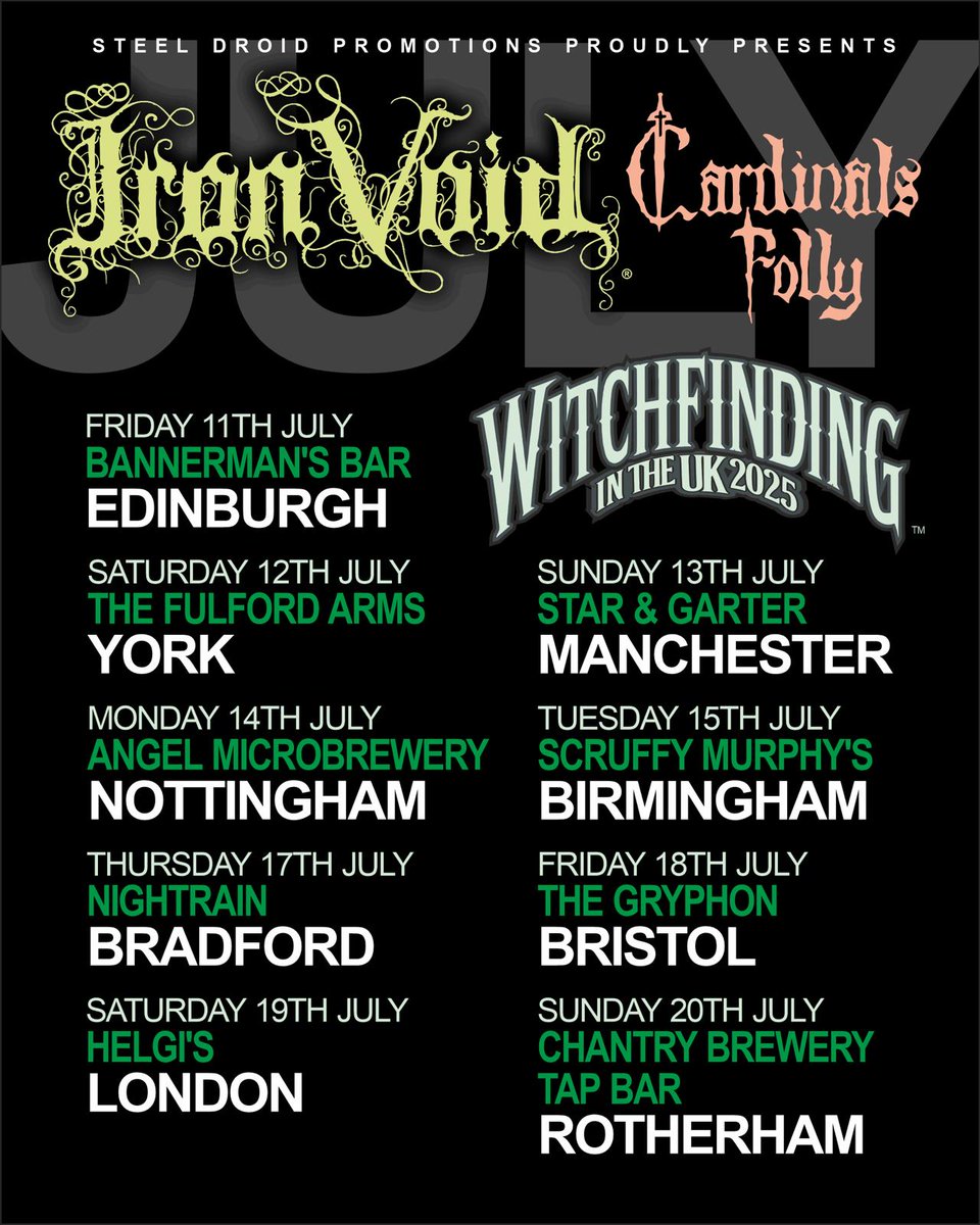 UK Tour with <a href="/CardinalsFolly/">Cardinals Folly</a> starts 11th July!
