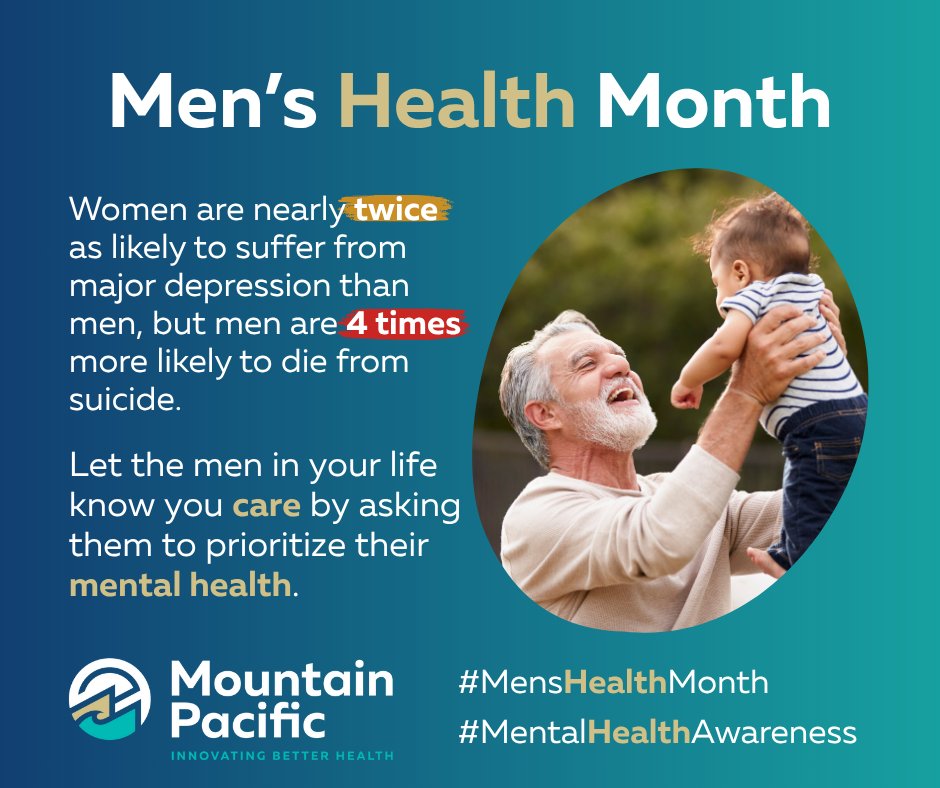 June is #MensHealthMonth, and we are putting the “men” in #MentalHealthAwareness! Online screening tools can help identify mental health conditions. Visit screening.mhanational.org/screening-tool… if you are worried about your or a loved one's mental health.