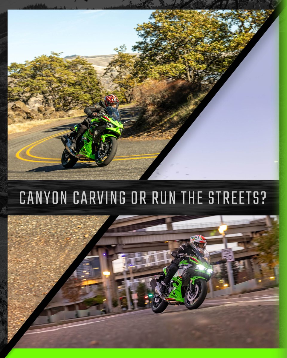 What's your weekend ride look like on your Ninja? #NinjaLife #Ninja500 #MakeYourStatement #GoodTimes #Kawasaki
