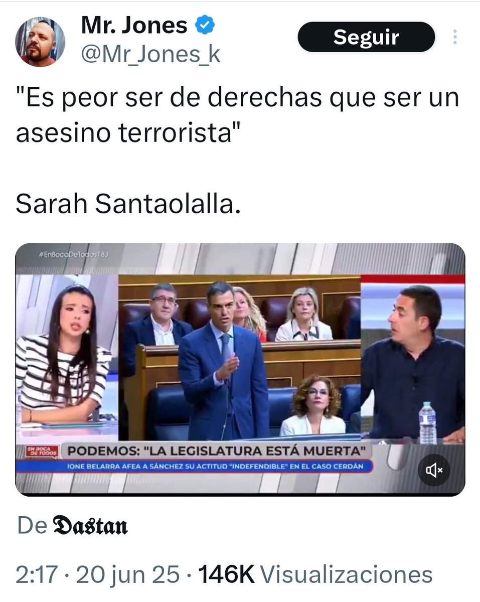 Esta sujeta amoral se ha hecho famosa gracias, en parte, a vosotros, que viralizáis sus excrecencias y le reportáis beneficios.
Así que os pido un favor: no compartáis sus cortes ni la mencionéis, no le deis lo que busca. Perderéis unos likes, pero la decencia no tiene precio