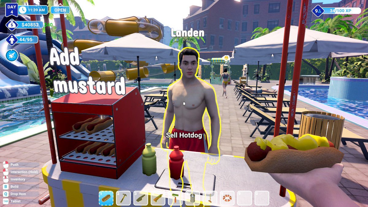 WaterParkSim's tweet image. Start from the ground up in Waterpark Simulator! 🏗️💦

You&apos;re running your dream park:

🛠 Building
📰 Advertising
🧽 Scrubbing
🌭 Manning the hot dog stand 

Work hard to hire help and watch your waterpark empire grow. 🚀 

#SimulationGames #ParkBuilder