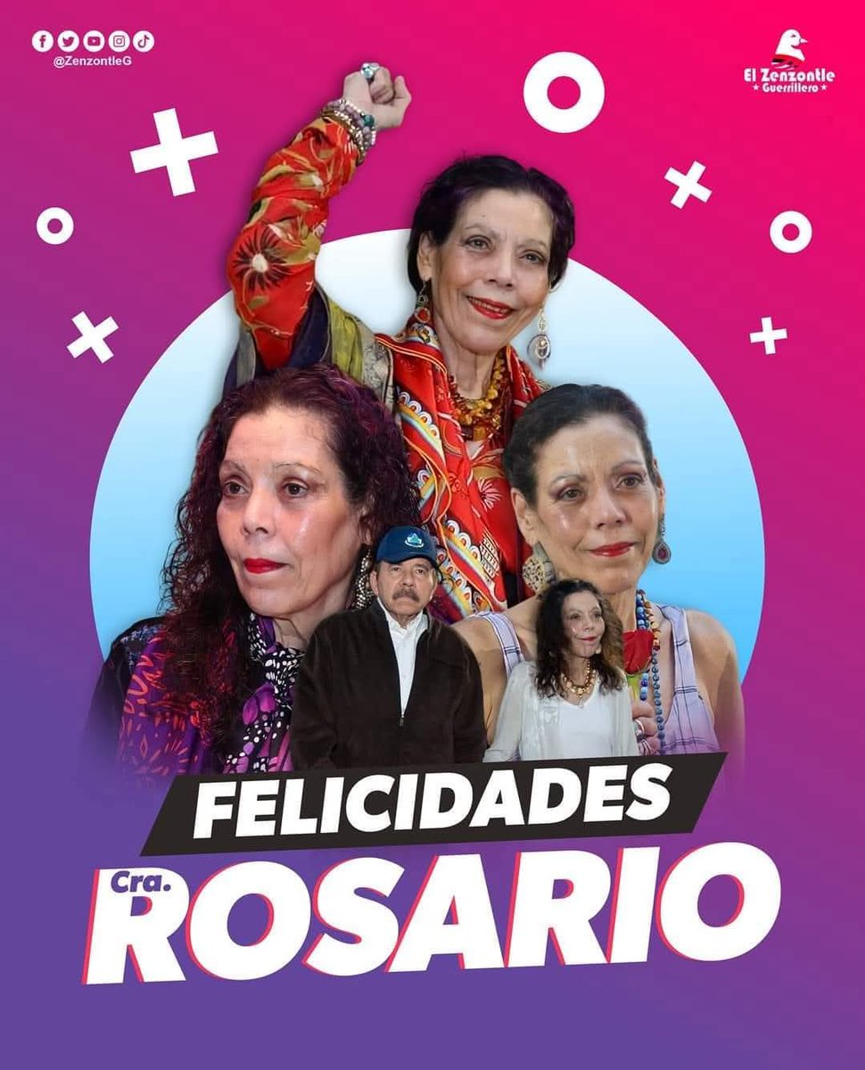 #Nicaragua | Co-Presidenta Cra. Rosario Murillo, una mujer Valiente que ha estado al frente de la Revolución y de nuestra Patria Bendita y Siempre Libre !!! ✊🏻🔴⚫🇳🇮

 #FelicidadesCompañeraRosario
#PLOMO19