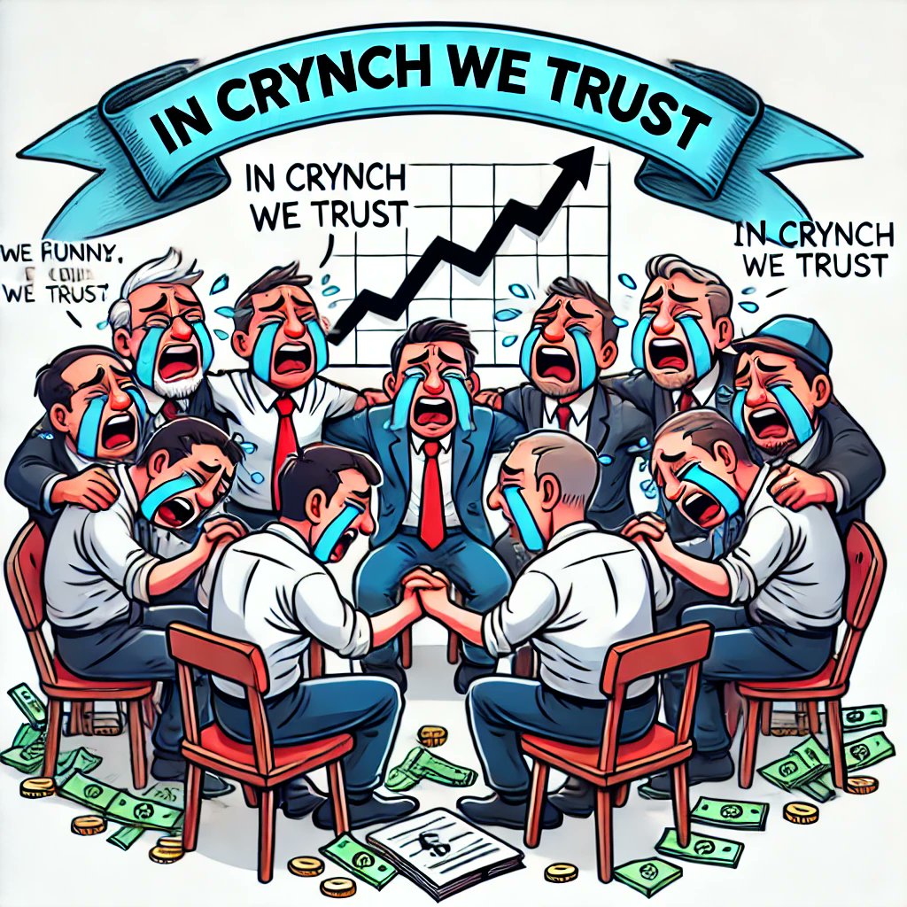 Cryptgirl15's tweet photo. You’ve heard of coins that go to the moon.
$CRYNCH goes to therapy.
🔹 Rugged? We journal it.
🔹 Red candles? We light real ones.
🔹 Market crash? We crynch together.

Buy now, cry forever. Or don’t — and regret it louder.
#CRYNCH #Crypto #Memecoin
#CRYNCHthread @CRYNCHCoin https://t.co/fGsilhtOV5